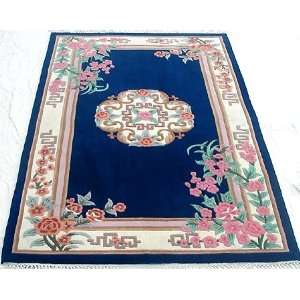 Eastern Royale Navy Blue Wool Area Rug 9x12 Rectangle  