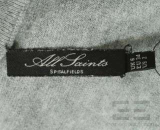 All Saints Spitalfields Heather Grey Wool Long Sleeve Dress Size US 2 