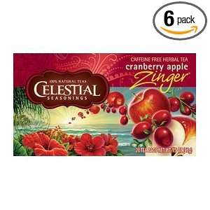 Celestial Seasonings Herb Tea Cranberry Apple Zinger, 20 count (Pack 