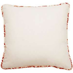    Bali Antique Red Welt 18 Square Linen Throw Pillow