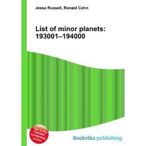  List of minor planets 193001 194000 Ronald Cohn Jesse 