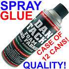 12 CANS OF CARPET UPHOLSTERY SPRAY GLUE ADHESIVE