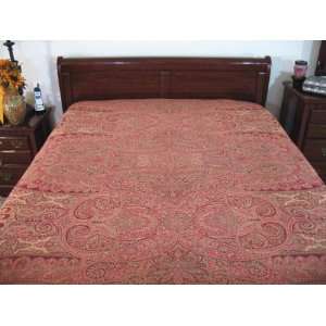  RAJ MAHAL INDIAN CASHMERE BEDSPREAD BEDDING WOOL THROW 