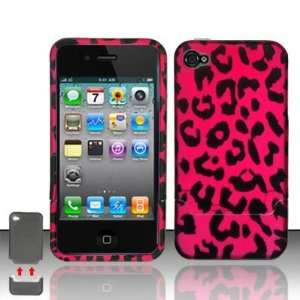 For Iphone 4/4s (AT&T/Verizon/Sprint) Design Cover Pink Leopard DPS 