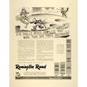  1943 Ad Remington Rand WWII War Production Contracts 