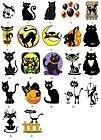 BLACK CAT CARTOON Return Address Labels Favor Tags Buy 3 Get 1 Free