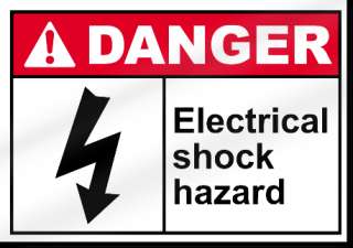 Electrical Shock Hazard Danger Sign  