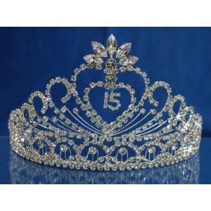  Quinceanera 15 Birthday Tiara Crystal Princess 1337FA 