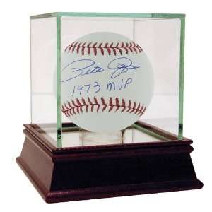 Pete Rose Signed Ball   with 1973 MVP Inscription   Autographed 