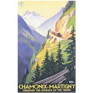  Chamonix Martigny by Roger Broders 24x36