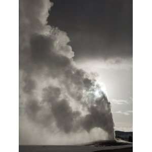  Old Faithful Spews as Much as 180 Feet into a Late Winter 