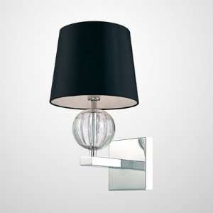  Speranza One Light Wall Sconce in Chrome Shade Black 