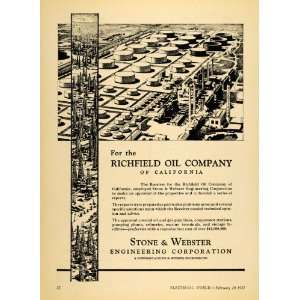   Ad Stone & Webster Engineering Corp. Richfield Oil   Original Print Ad