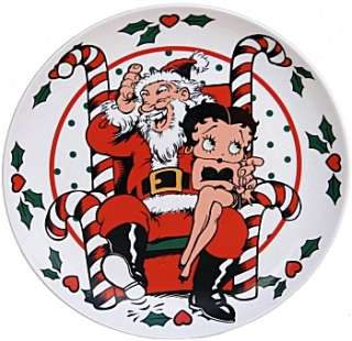 DESCRIPTION 1992 Betty Boop as Santa Christmas plate a by Vandor in 