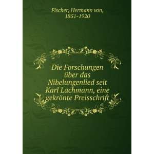   eine gekrÃ¶nte Preisschrift Hermann von, 1851 1920 Fischer Books