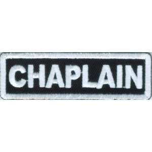  Chaplain Patch  Embroidered sew or Iron on, 3x1 inch 