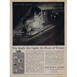   & Lomb Optical Co. Spectrograph   Original Print Ad