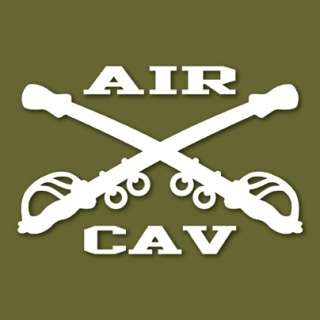 AIR CAV Army Cavalry Sabers Vinyl Decal Sticker VLACAV1  