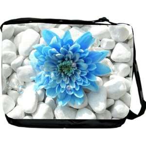  Rikki KnightTM Blue Flower Pebbles Messenger Bag   Book 