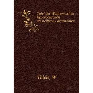   Wolframschen hyperbolischen 48 stelligen Logarithmen W Thiele Books