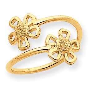  14k Flower Toe Ring Jewelry