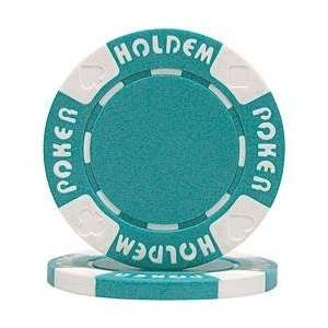  100 Suit Holdem Poker Chips   Light Blue Sports 