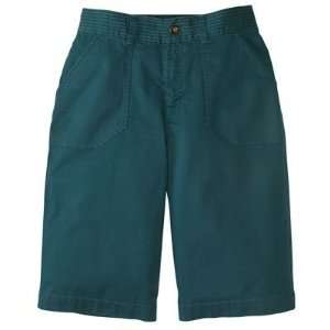   TravelSmith Womens Colored Twill Shorts Deep Teal 12 