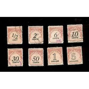  United States (8) Postage Due Stamps 