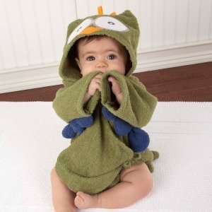    My Little Night Owl Hooded Terry Spa Robe (Green) 
