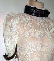Lip Service Step In Time LACE BLOUSE /arm STRAPS L  
