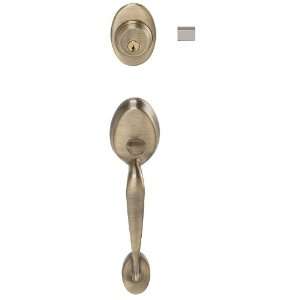  Schlage F62PLY609AVARH Antique Brass F Series Right Handed 