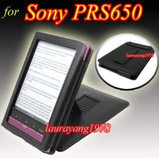 BLACK LEATHER CASE COVER for SONY POCKET READER PRS 650  
