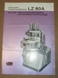 Vtg LOH Wetzlar Catalog~LZ 80 Centering Machine~Optical  