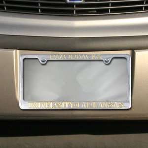  Arkansas Razorbacks Chrome Engraved License Plate Frame 