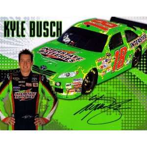  2009 Kyle Busch #18 Interstate Batteries 8.5x11 Hero Card 