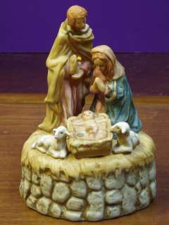 Enesco Nativity Music Box, Silent Night, Jesus, Mary  