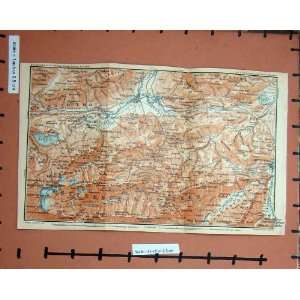  MAP GERMANY c1902 GARMISCH MITTENWALD ZUGSPITZE EIB SEE 