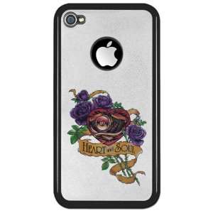   Case Black Heart and Soul Roses and Motorcycle Engine 