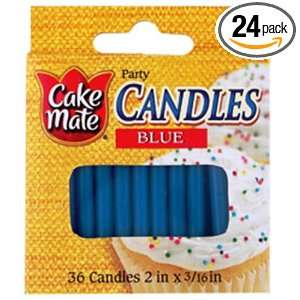 Cake Mate Round Candles, Blue, 36 Count, Units (Pack of 24)  