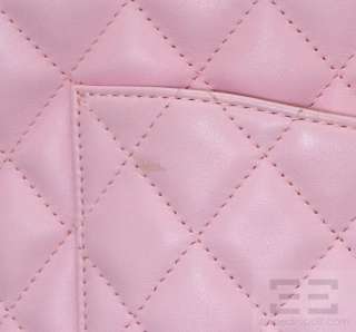Chanel Pink & Black Quilted Leather Large Cambon Tote Bag  