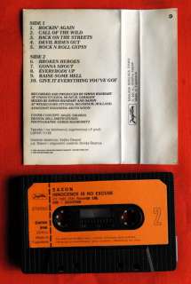 SAXON INNOCENCE IS NO EXCUSE 1985 EXYU CASSETTE TAPE  
