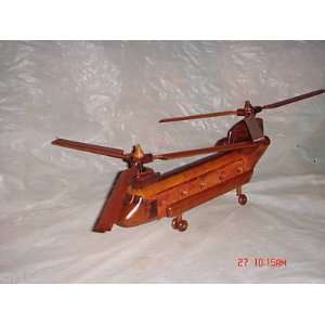  CHINOOK Hand Craft Wooden model helicopter require couple 