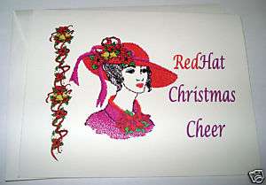 Red Hat Hi Society Happy Holiday cards w/ envelopes  