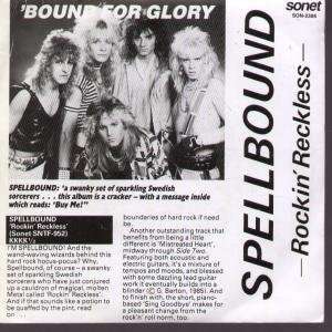   VINYL 45) SWEDISH SONET 1986 SPELLBOUND (ROCK/METAL GROUP) Music