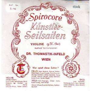  Thomastik Infeld Violin Spirocore G   Tungsten Wound 4/4 