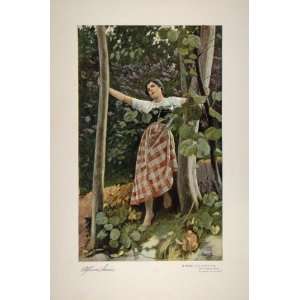   Girl Costume Forest Alfonso Savini   Original Print