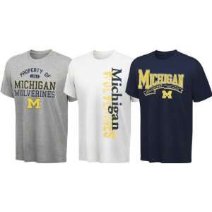  Michigan Wolverines Cube T Shirt 3 Pack