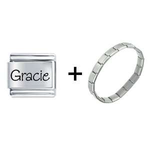  Name Gracie Italian Charm Bracelet Pugster Jewelry