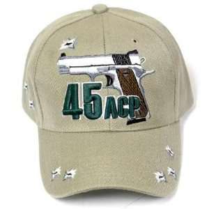  STONE 45 ACP COLT PISTOL GUN REVOLVER HAT CAP ADJ NEW 