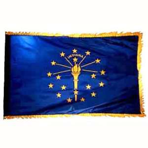  Indiana Flag 3X5 Foot Nylon PH and FR Patio, Lawn 